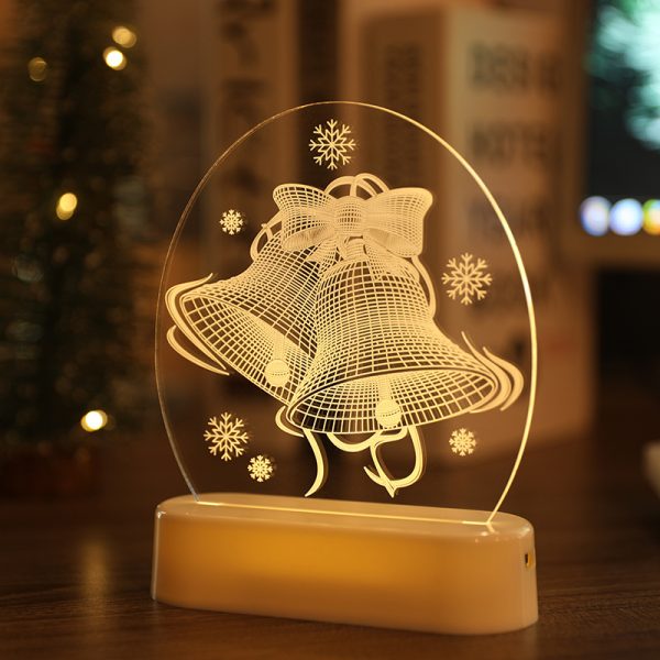 LED Fairy String Lights Battery USB 3D Santa Claus Tree Acrylic Night Light Wedding Christmas Decoration for Home Room Garland - Image 3