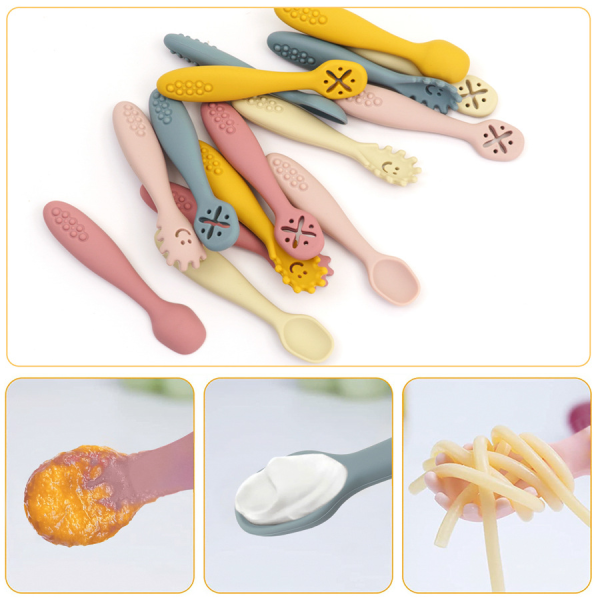 3 Silicone Spoons and Forks Baby Cutlery - Image 8