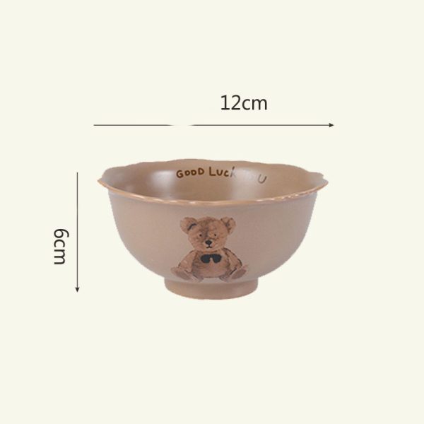 Ins Bear Ceramic Tableware Set - Image 3