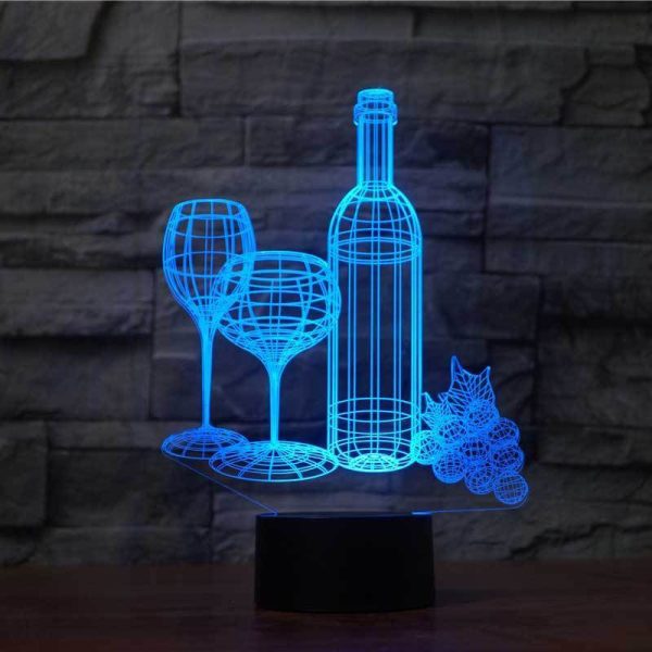Touch The 3D Nightlight Of The Home Colorful Wine Bottle - Image 2
