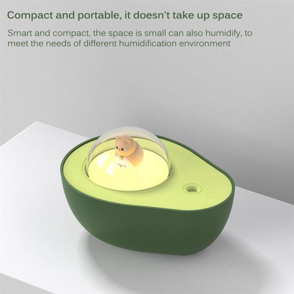 Avocado Mini Spray Humidifier USB Charging Night Light Portable Mist Sprayer For Home Car - Image 6