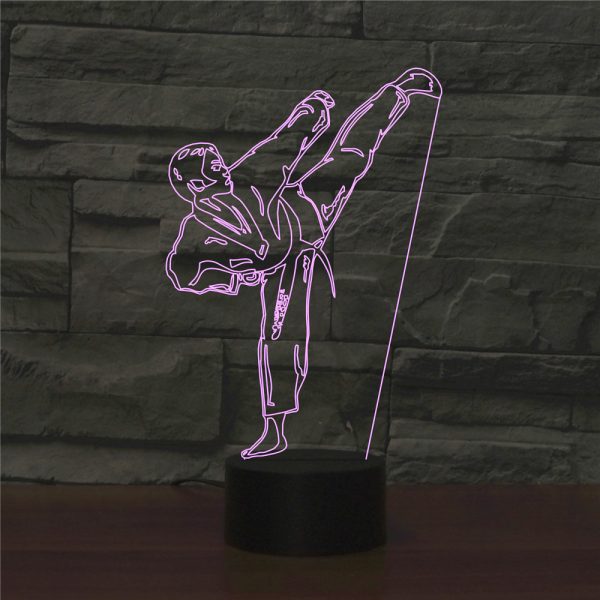 Karate 3D light, colorful touch remote control light, LED light - Image 2