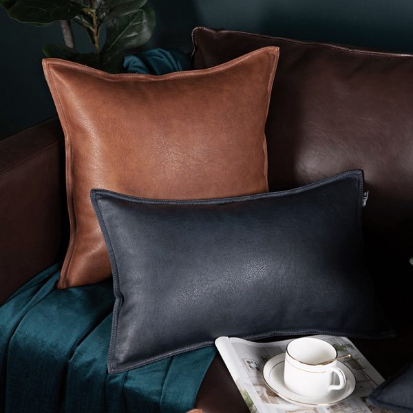 Leather sofa pillowcase - Image 2