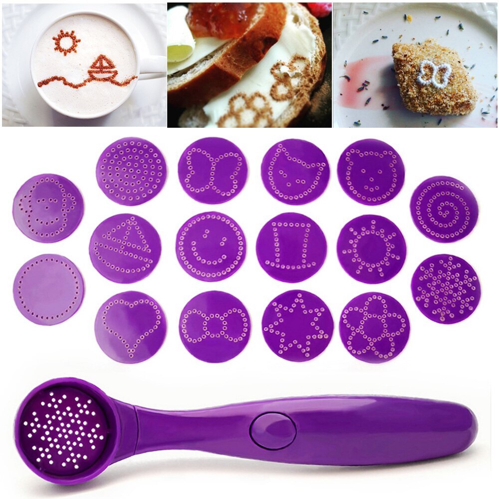 Electric coffee cake printing spoon portable