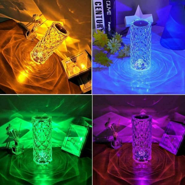 LED Crystal Table Lamp Diamond Rose Night Light Touch Atmosphere &Remote Control - Image 5