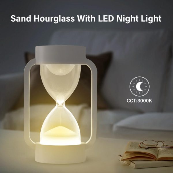 Led sensing hourglass sleeping light