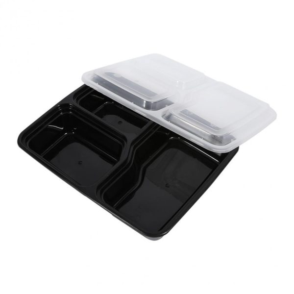 Disposable lunch box plastic fast food box lunch box lunch box takeaway package green lunch box microwave oven dishwasher - Image 4