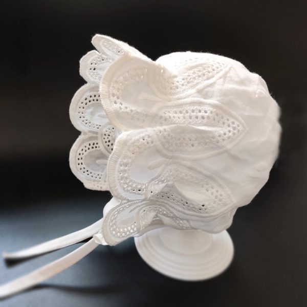 Pure Cotton Hollow Embroidered Baby Sun Hat - Image 3