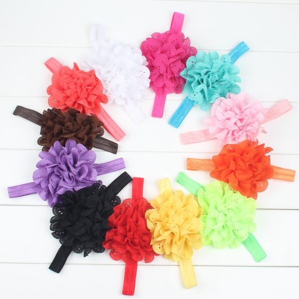 Children's chiffon hollow flower headband - Image 2