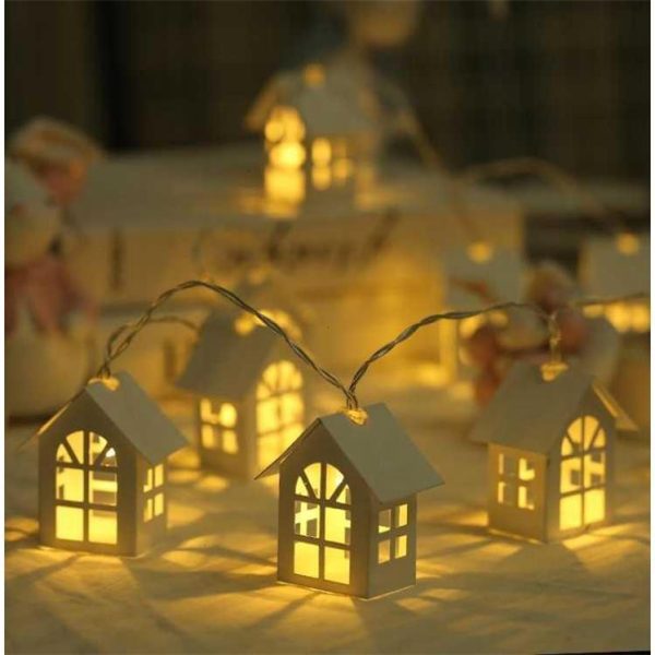 2M 10pcs LED Christmas Tree House Style Fairy Light Led String wedding natal Garland New Year christmas decorations for home - Image 4