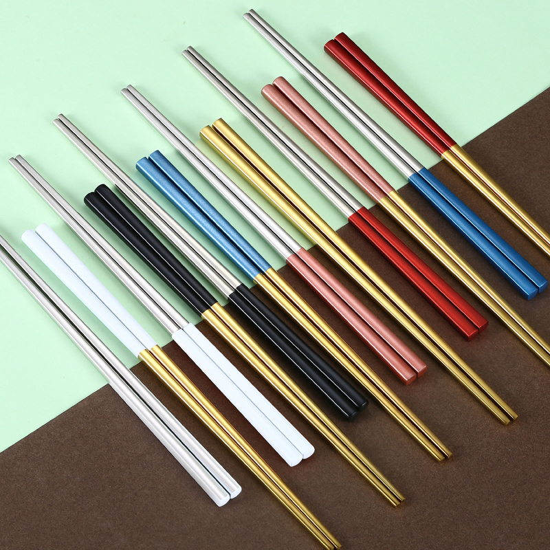 304 Stainless Steel Chopsticks Square Non Slip