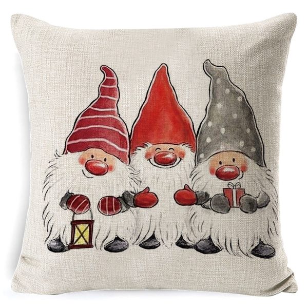 Christmas Pillow Cover Amazon New Linen Super Soft And Short Plush Cushion Seat Cushion - Image 7