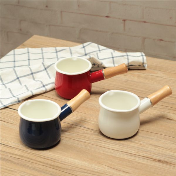 Double Mouth And Single Handle Solid Color Milk Tableware - Image 4