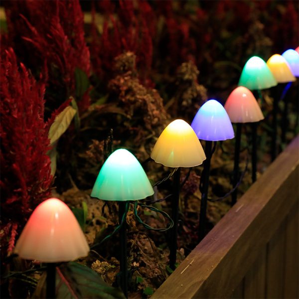 Outdoor Solar Floor Outlet Mushroom Led Small Colored Lights - Image 3