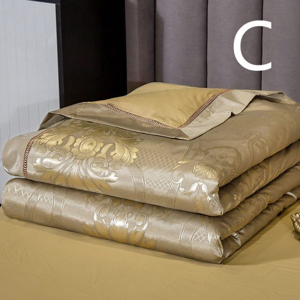 Silk Quilt And Ice Silk Air-Conditioning Quilt Four-Piece Cotton - Image 4