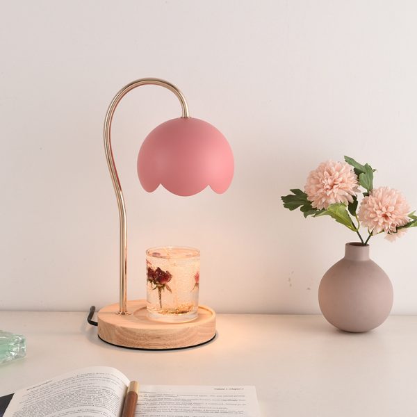 Roses Dimmable Ambient Light Fused Candle Scented Lamp Bedside - Image 5