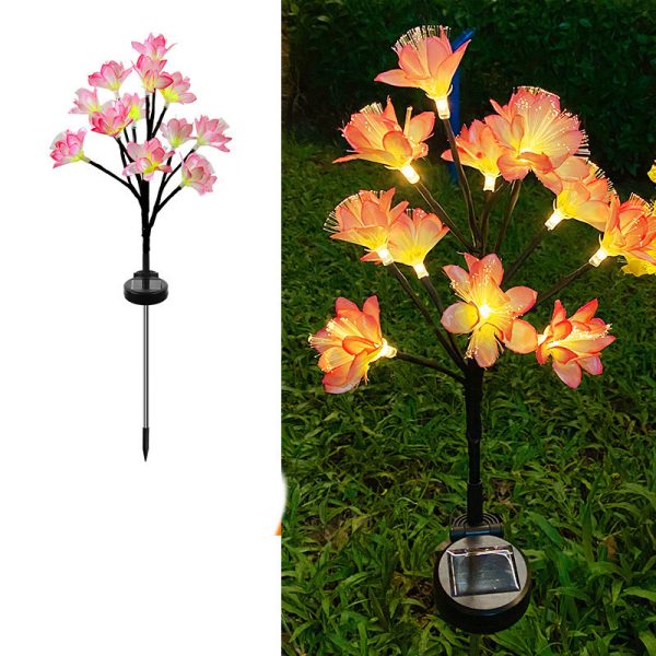 Led Solar Lamp Simulation Camellia Lawn - Image 4