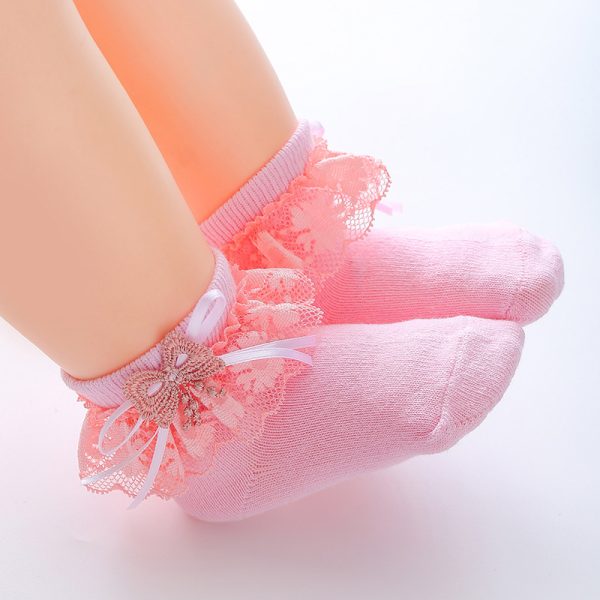 Autumn And Winter Lace Dance Princess Socks - Image 3