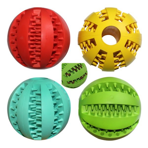 Rubber Food Ball Bite Resistant Dog Toy Mint Flavor Watermelon Tooth Ball Molar Toy - Image 2