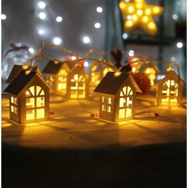 2M 10pcs LED Christmas Tree House Style Fairy Light Led String wedding natal Garland New Year christmas decorations for home - Image 2