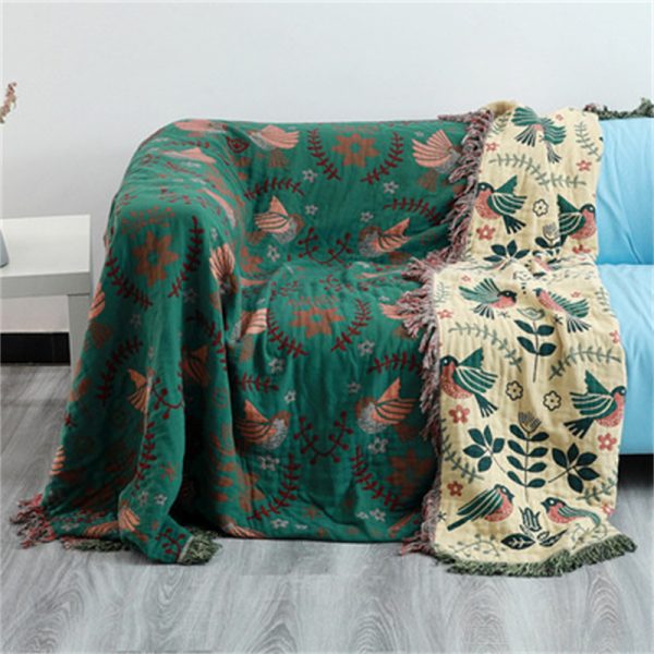 Bohemian Cotton Four Seasons Sofa Cover Blanket - Image 2