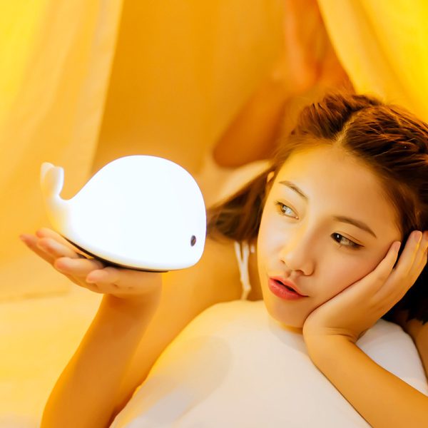 Dolphin silicone patted lights colorful atmosphere lamp creative Nightlight whale color bedside lamp lovers gift - Image 3