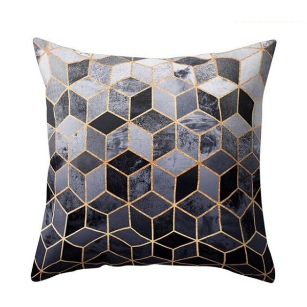 Geometric Polyester Fiber Pillow Cover - Image 5