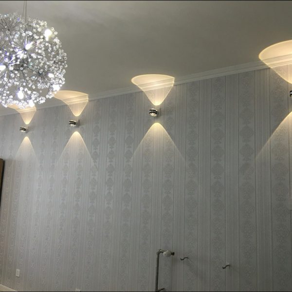 The Bedroom Wall Lamp Bedside Lamp LED Switch With Modern Minimalist Living Room Balcony Aisle Stairs Indoor Double Wall Lamp - Image 2