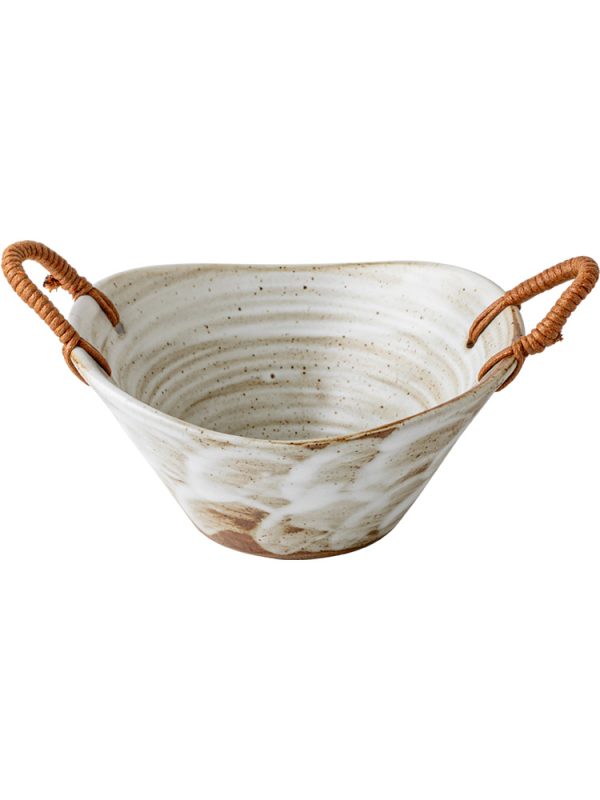 Handmade Coarse Pottery 6-inch Double-ear Bowl - Image 6