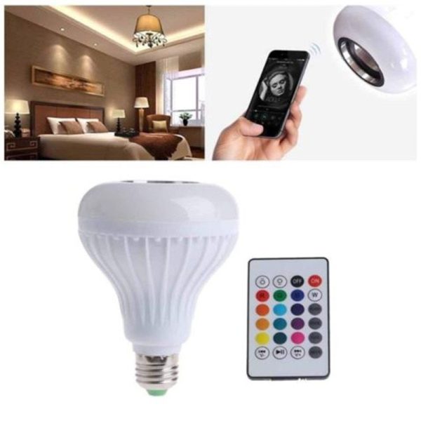 Intelligent seven-color bluetooth wireless with remote control audio bulb bubble lamp - Image 4