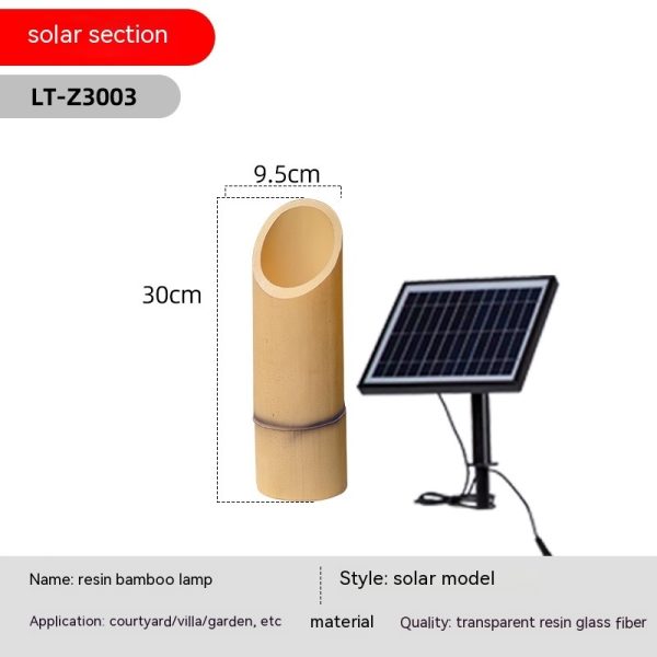 Solar outdoor waterproof simulation bamboo lamp garden - Image 3