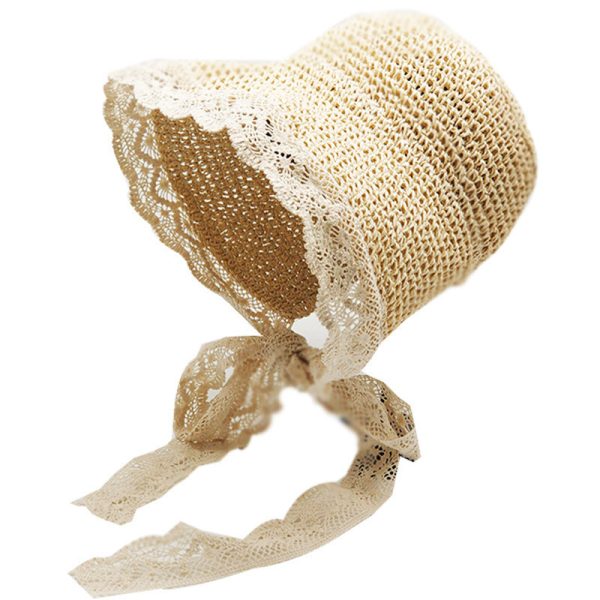 Korean Version Ins Lace Bow Straw Hat Foldable - Image 6