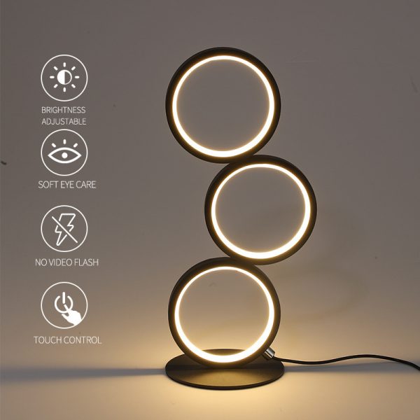 Circle Personality Three-tone Light LED Eye Protection Table Lamp - Image 3