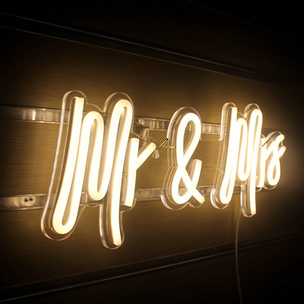 Luminous Word Mr&MrsLED Neon Interior Decoration - Image 2