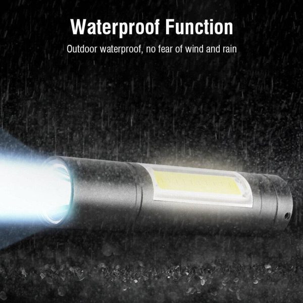 Super Bright COB Mini LED Flashlight USB Rechargeable Camping Small Torch Lamp - Image 5