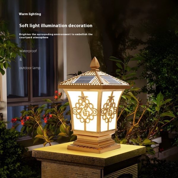 Solar Pillar Lamp Outdoor Waterproof - Image 2