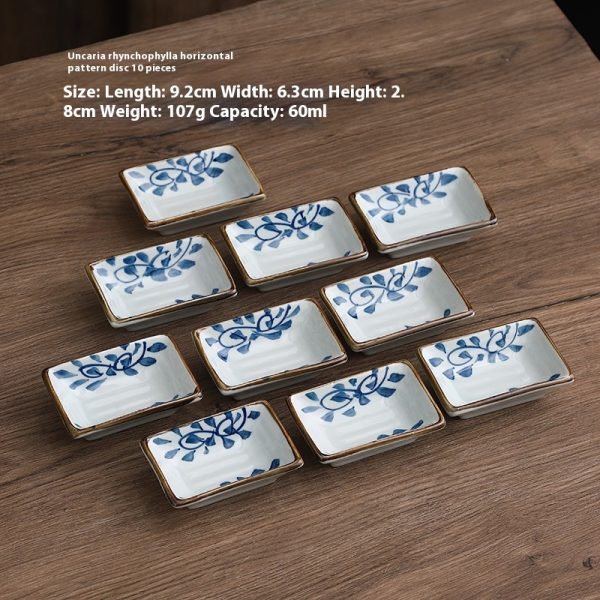 Rectangular Ceramic Commercial Specialty Store Gourmet Restaurant Dipped In Vinegar Soy Sauce Dish - Image 7