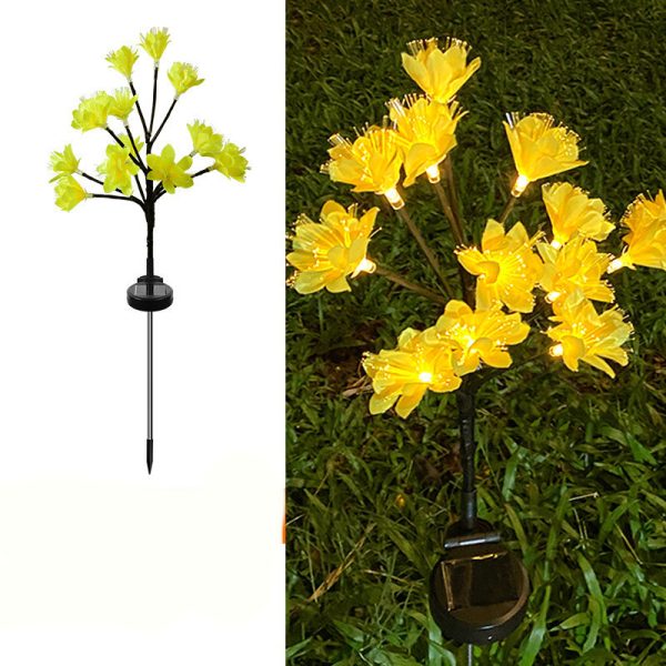 Led Solar Lamp Simulation Camellia Lawn - Image 5