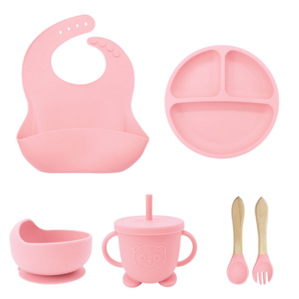 Children's Tableware Silicone 6 Pieces Suit Maternal And Child Suction Plate Food Supplement - Image 5