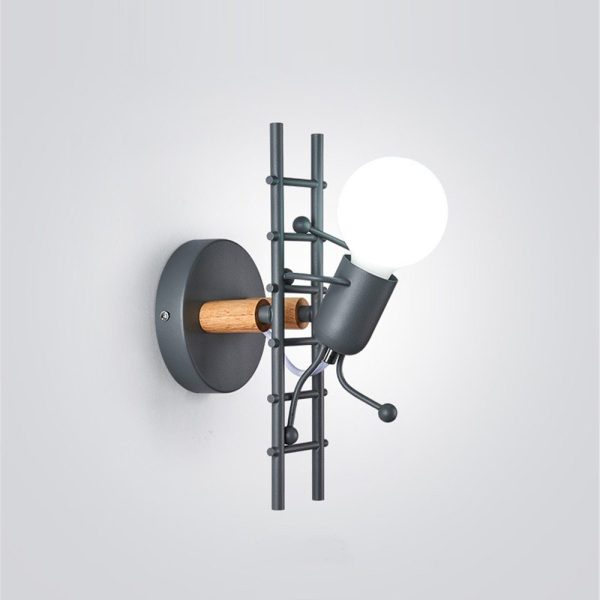 Retro LED Wrought Iron Villain Creative Climbing Stairs Lights - Image 6