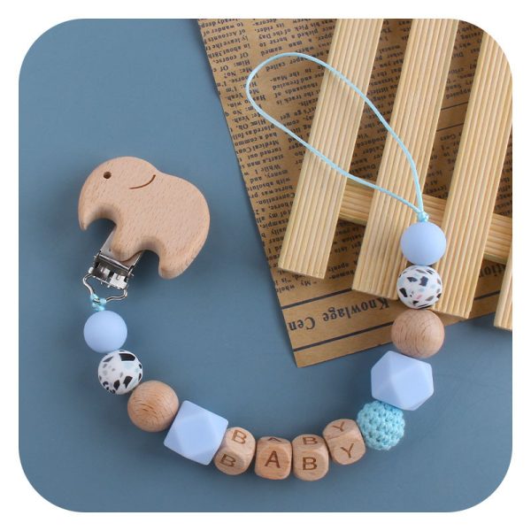 Baby Products Cartoon Animal Beech Pacifier Clip - Image 9