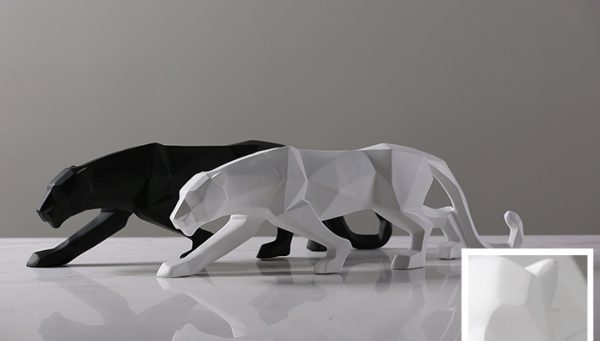 Modern Abstract Black Panther Sculpture - Image 5