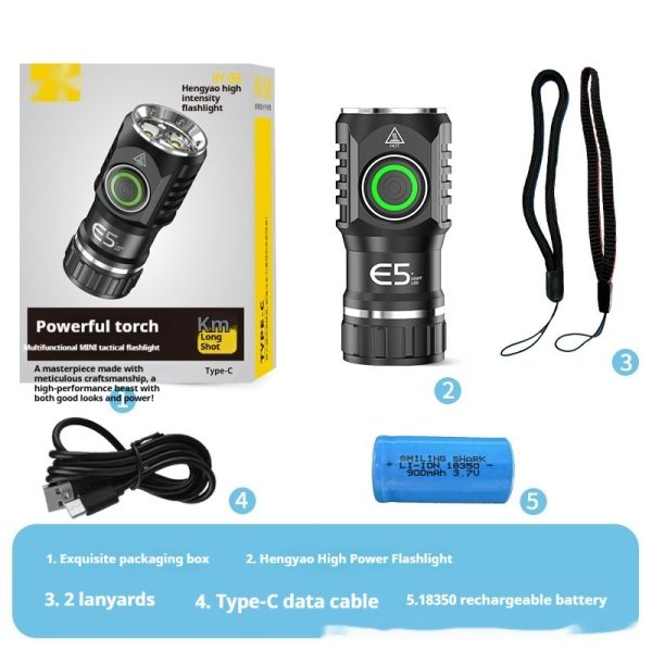 Mini Strong Light Aluminum Alloy Compact Portable Flashlight - Image 3