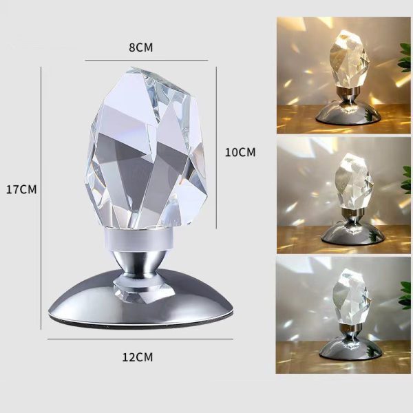 Bedroom Simple Atmosphere Diamond Crystal Table Lamp - Image 2