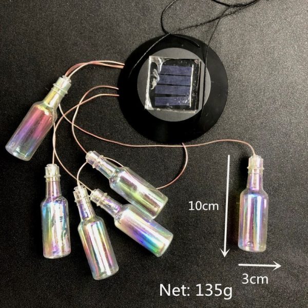 Solar Wind Chimes Light Rice Pellet Ball Hummingbird Color Changing Light String LED - Image 5