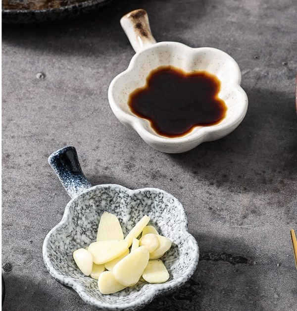 Japanese-style Household Ceramic Flavour Dish With Handle