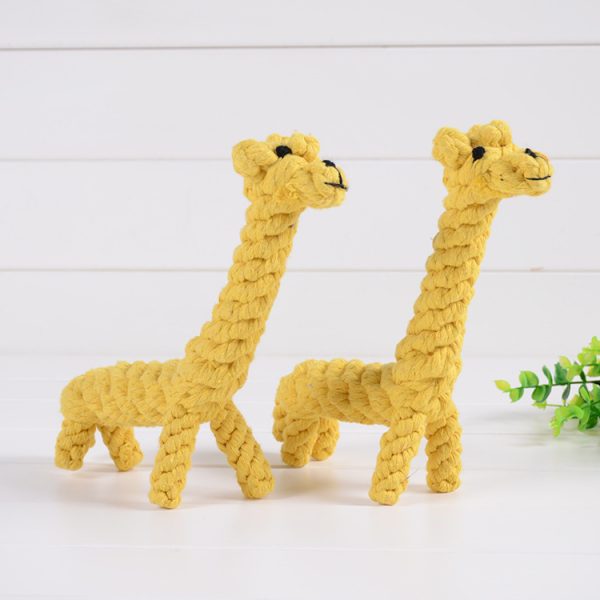 Pet cotton rope pet toy small dog bite giraffe new puppy toys wholesale - Image 2