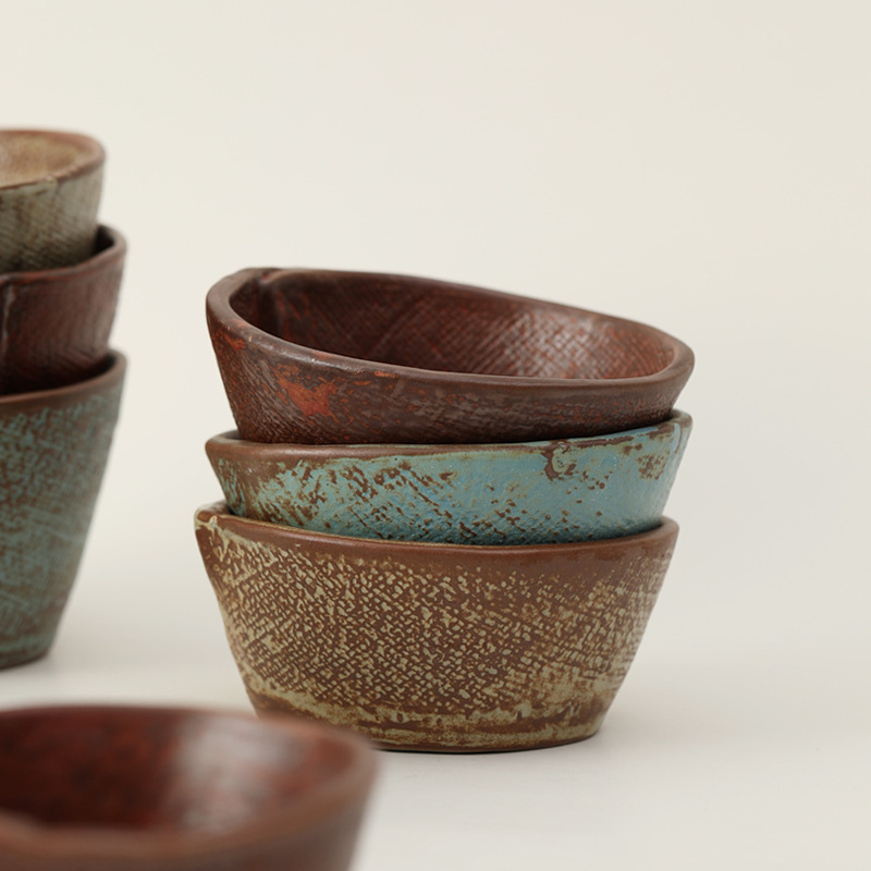 Ceramic Rice Household Soup Bowl Retro Restaurant Japanese Cooking Bowl