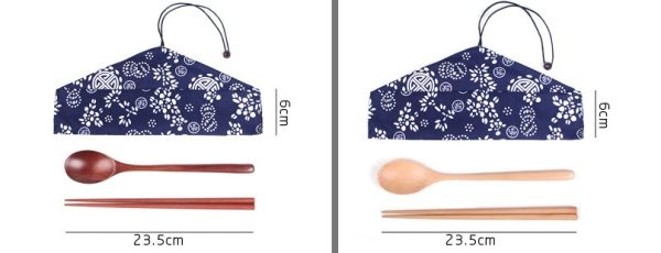 Japanese style wooden chopsticks and spoon combination - Image 7
