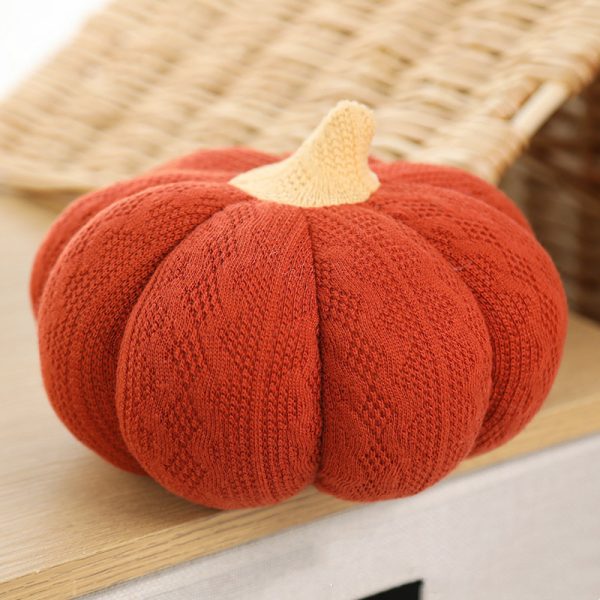 Pumpkin Round Silk Plush Pillow - Image 6